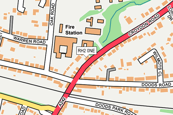 RH2 0NE map - OS OpenMap – Local (Ordnance Survey)