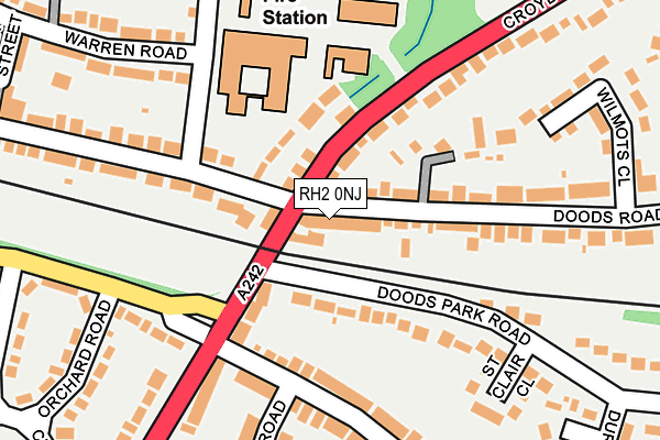 RH2 0NJ map - OS OpenMap – Local (Ordnance Survey)
