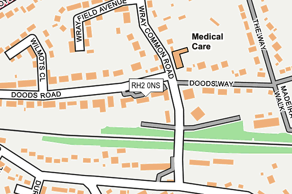 RH2 0NS map - OS OpenMap – Local (Ordnance Survey)