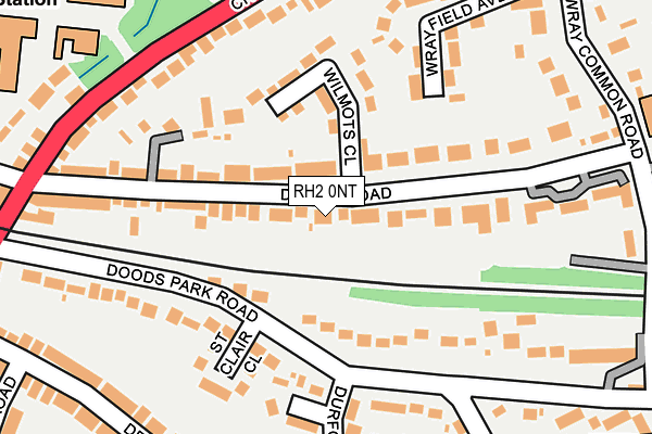 RH2 0NT map - OS OpenMap – Local (Ordnance Survey)