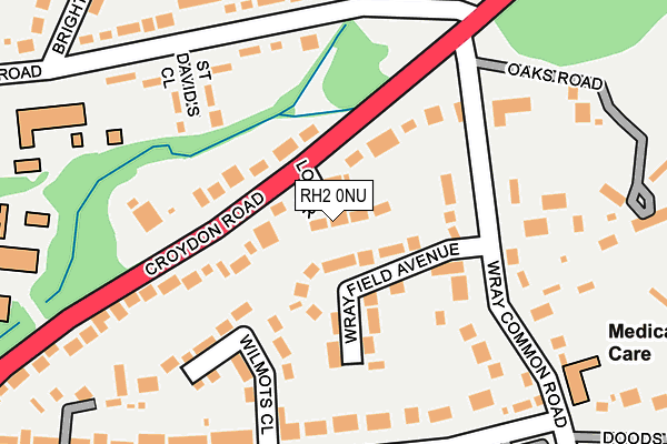 RH2 0NU map - OS OpenMap – Local (Ordnance Survey)