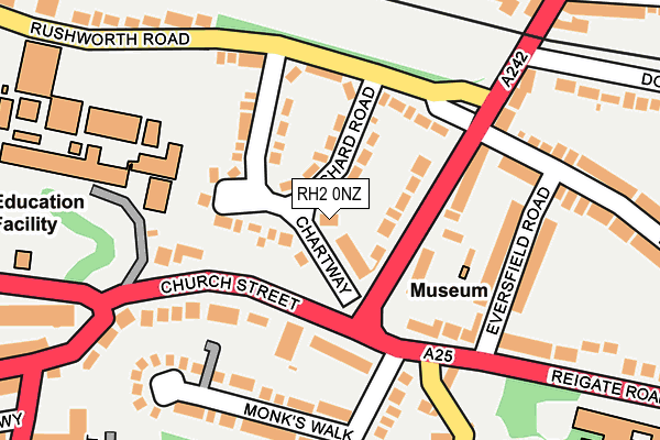 RH2 0NZ map - OS OpenMap – Local (Ordnance Survey)