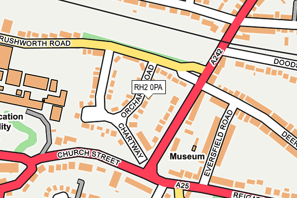 RH2 0PA map - OS OpenMap – Local (Ordnance Survey)
