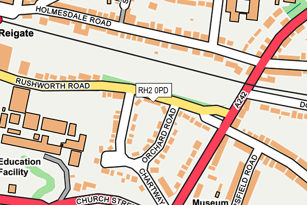 RH2 0PD map - OS OpenMap – Local (Ordnance Survey)