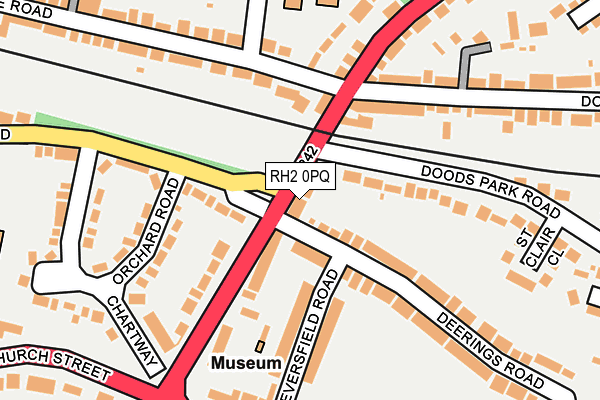 RH2 0PQ map - OS OpenMap – Local (Ordnance Survey)