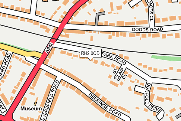 RH2 0QD map - OS OpenMap – Local (Ordnance Survey)