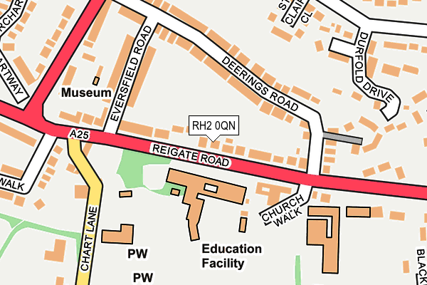 RH2 0QN map - OS OpenMap – Local (Ordnance Survey)