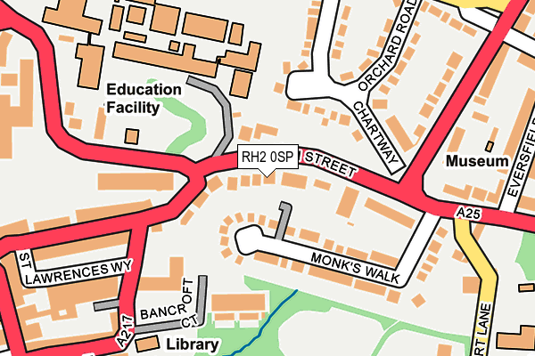 RH2 0SP map - OS OpenMap – Local (Ordnance Survey)