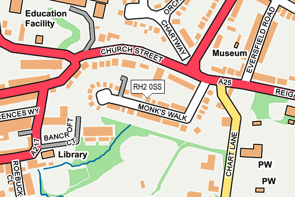 RH2 0SS map - OS OpenMap – Local (Ordnance Survey)