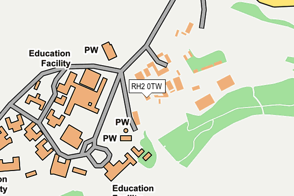RH2 0TW map - OS OpenMap – Local (Ordnance Survey)