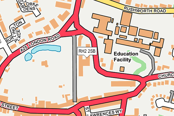 RH2 2SB map - OS OpenMap – Local (Ordnance Survey)