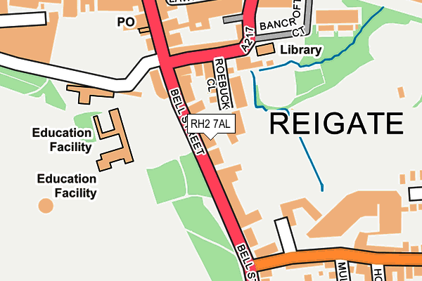 RH2 7AL map - OS OpenMap – Local (Ordnance Survey)