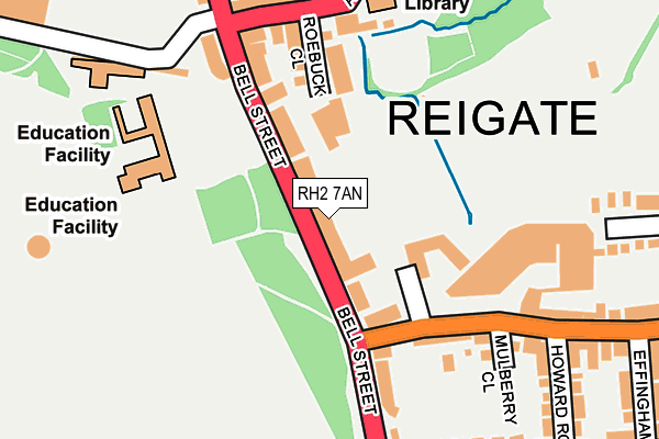 RH2 7AN map - OS OpenMap – Local (Ordnance Survey)