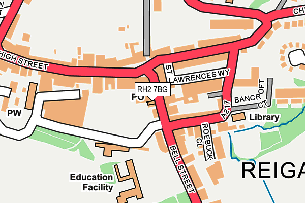 RH2 7BG map - OS OpenMap – Local (Ordnance Survey)