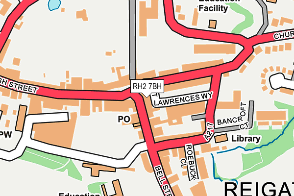 RH2 7BH map - OS OpenMap – Local (Ordnance Survey)