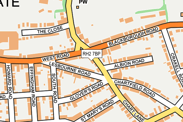 RH2 7BP map - OS OpenMap – Local (Ordnance Survey)