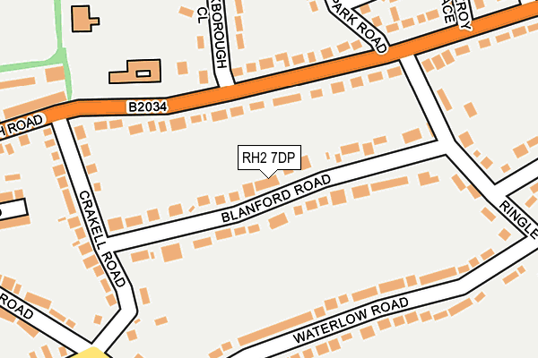 RH2 7DP map - OS OpenMap – Local (Ordnance Survey)
