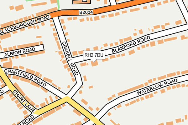 RH2 7DU map - OS OpenMap – Local (Ordnance Survey)