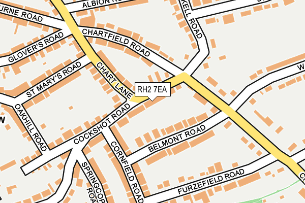 RH2 7EA map - OS OpenMap – Local (Ordnance Survey)
