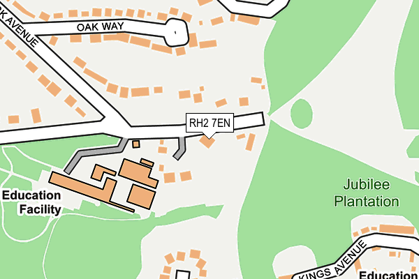 RH2 7EN map - OS OpenMap – Local (Ordnance Survey)