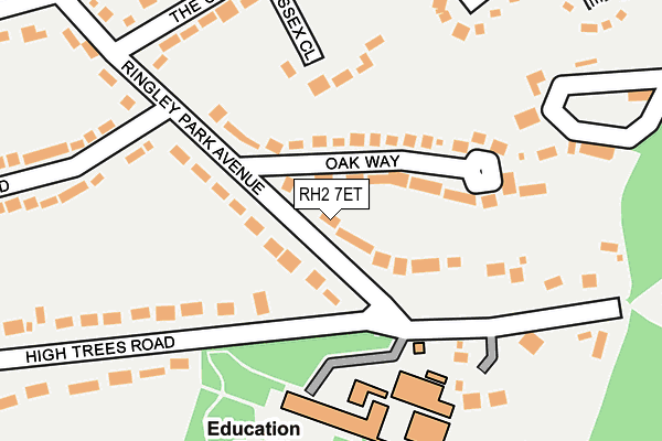 RH2 7ET map - OS OpenMap – Local (Ordnance Survey)