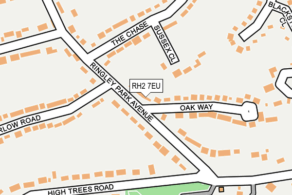 RH2 7EU map - OS OpenMap – Local (Ordnance Survey)