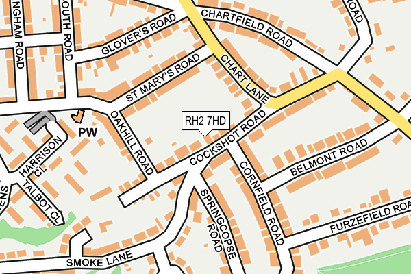 RH2 7HD map - OS OpenMap – Local (Ordnance Survey)