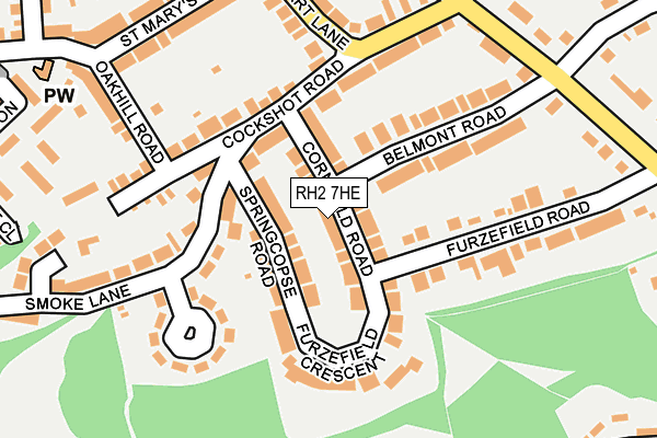 RH2 7HE map - OS OpenMap – Local (Ordnance Survey)