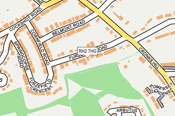 RH2 7HG map - OS OpenMap – Local (Ordnance Survey)