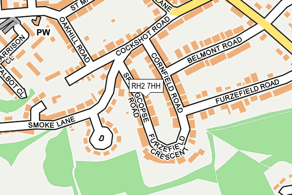 RH2 7HH map - OS OpenMap – Local (Ordnance Survey)