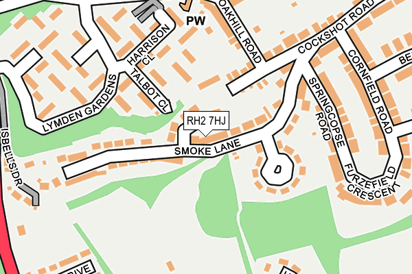 RH2 7HJ map - OS OpenMap – Local (Ordnance Survey)