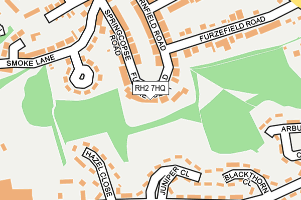 RH2 7HQ map - OS OpenMap – Local (Ordnance Survey)