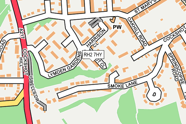 RH2 7HY map - OS OpenMap – Local (Ordnance Survey)