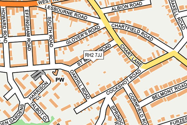 RH2 7JJ map - OS OpenMap – Local (Ordnance Survey)