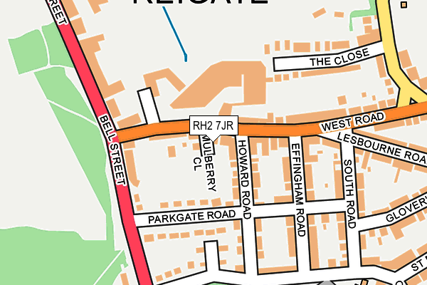 RH2 7JR map - OS OpenMap – Local (Ordnance Survey)