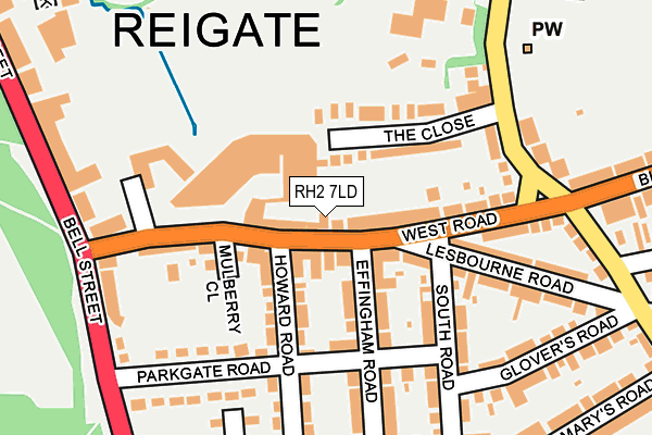 RH2 7LD map - OS OpenMap – Local (Ordnance Survey)