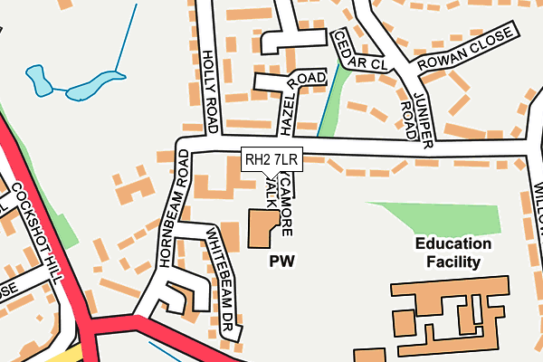 RH2 7LR map - OS OpenMap – Local (Ordnance Survey)