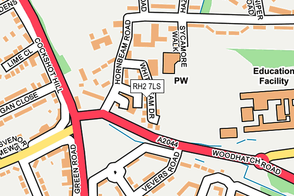 RH2 7LS map - OS OpenMap – Local (Ordnance Survey)