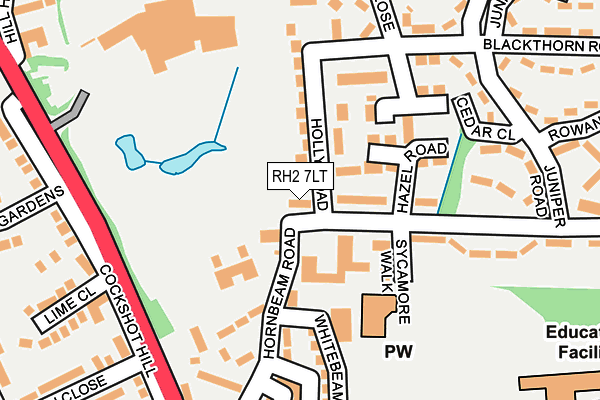 RH2 7LT map - OS OpenMap – Local (Ordnance Survey)