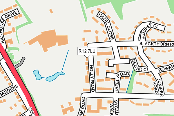 RH2 7LU map - OS OpenMap – Local (Ordnance Survey)