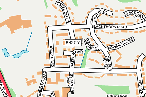 RH2 7LY map - OS OpenMap – Local (Ordnance Survey)
