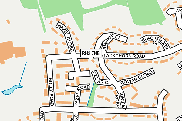 RH2 7NB map - OS OpenMap – Local (Ordnance Survey)