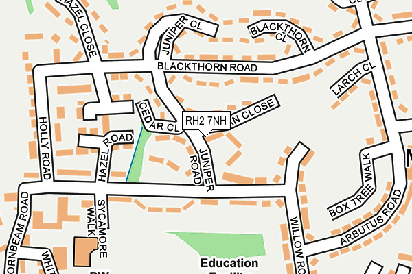 RH2 7NH map - OS OpenMap – Local (Ordnance Survey)