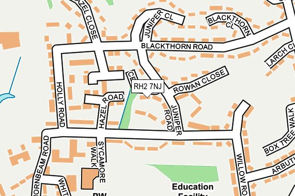 RH2 7NJ map - OS OpenMap – Local (Ordnance Survey)