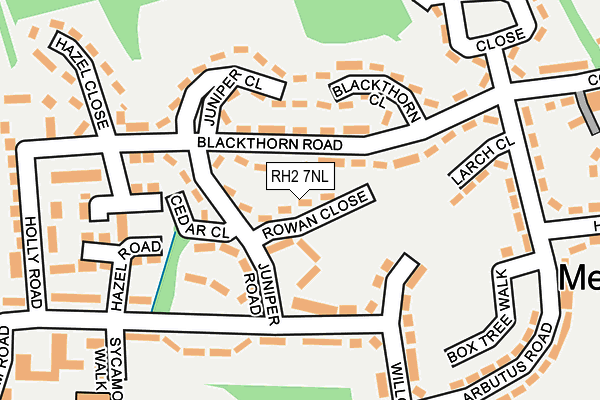 RH2 7NL map - OS OpenMap – Local (Ordnance Survey)
