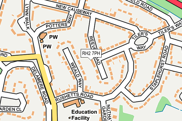 RH2 7PH map - OS OpenMap – Local (Ordnance Survey)