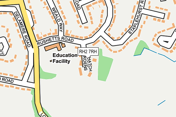 RH2 7RH map - OS OpenMap – Local (Ordnance Survey)