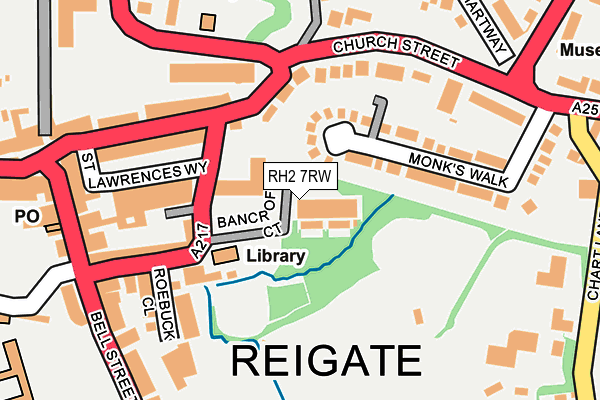 RH2 7RW map - OS OpenMap – Local (Ordnance Survey)