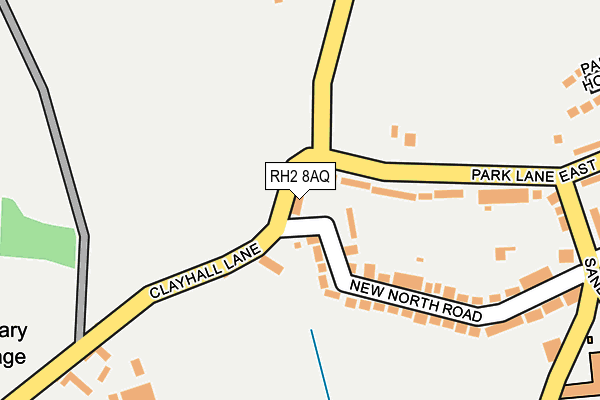 RH2 8AQ map - OS OpenMap – Local (Ordnance Survey)