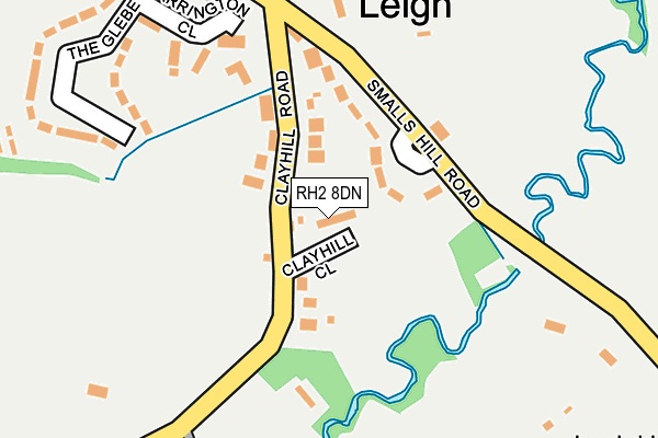 RH2 8DN map - OS OpenMap – Local (Ordnance Survey)